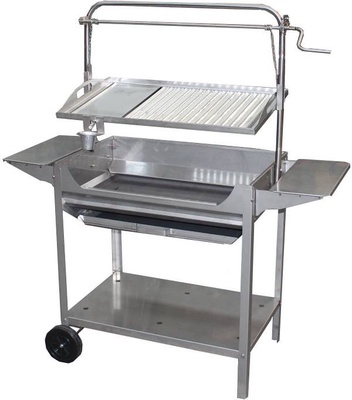 Barbacoa Inox Tocha con Ruedas y Elevador